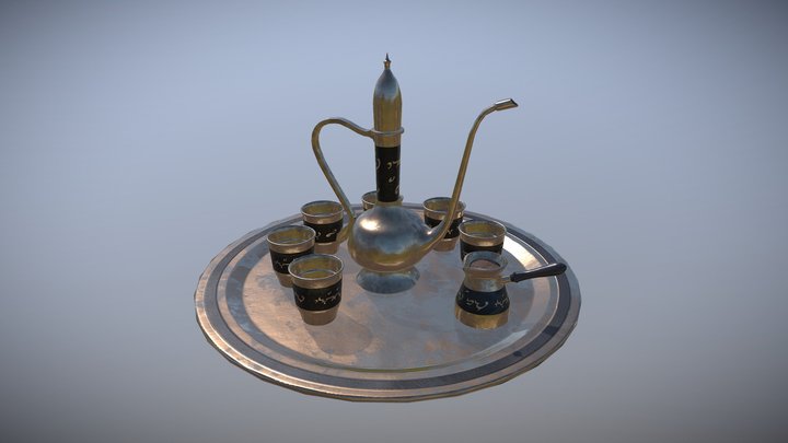 Arabic Tea/Coffee Set 3D Model