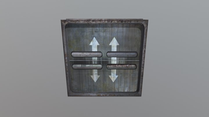Batman Arkham Asylum - Big Security Door 3D Model
