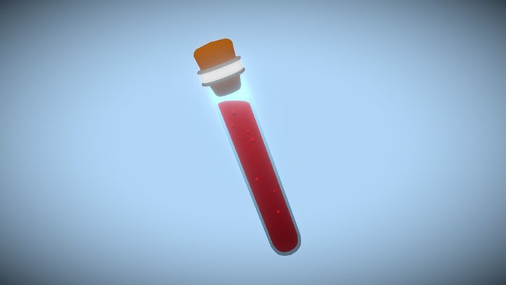 Small Red Potion (Low poly) 3D Model