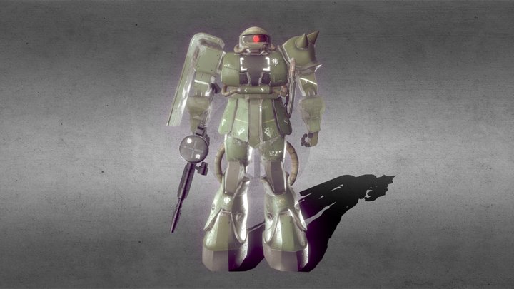Zaku II (rigged) 3D Model