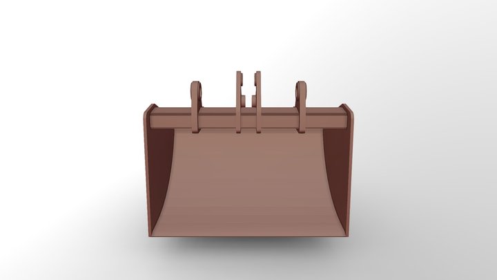 Ківш з кронштейнами 3D Model