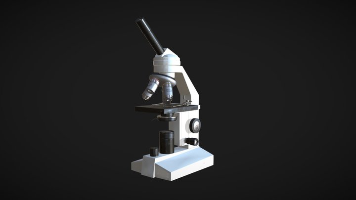 Low Poly Microscope 3D Model