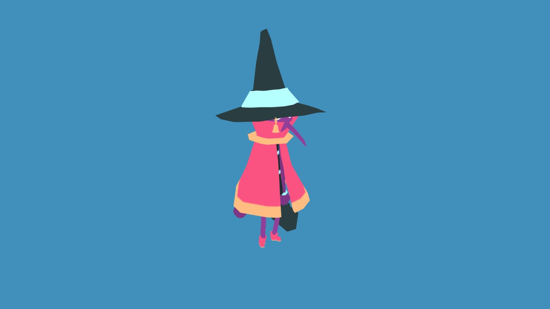 Low Poly Wizard Traveler