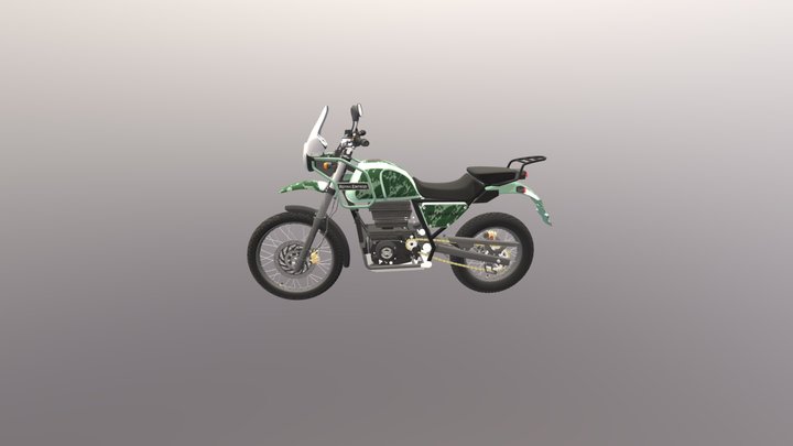 Green Bike01 3D Model