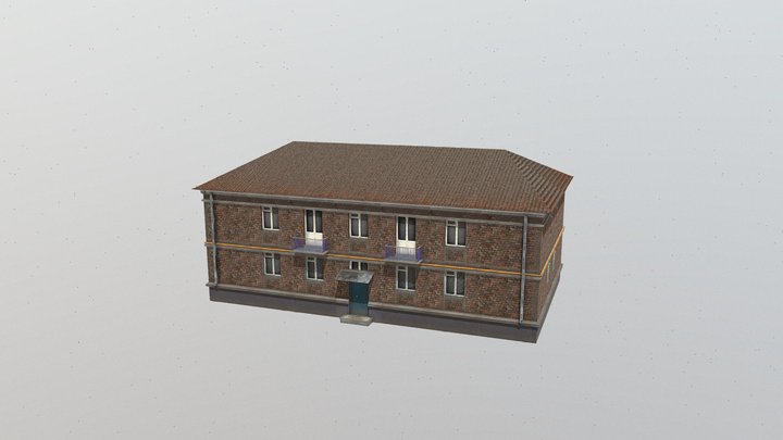 Post Soviet modular house 3D Model