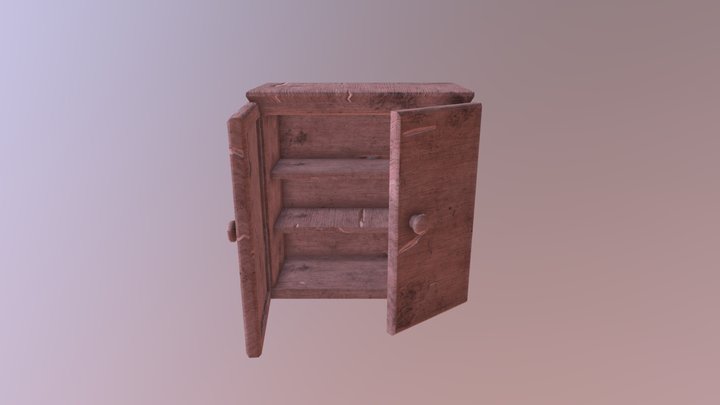 Decaying Cabinet 2 (Opened) 3D Model