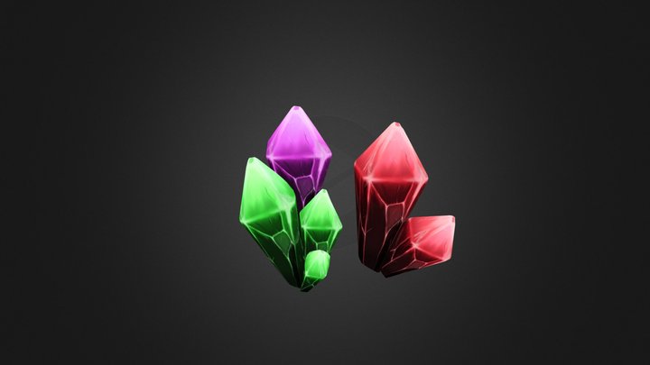 Glow Crystals 3D Model