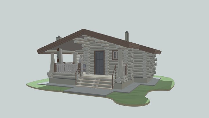 Sauna log cabin | Баня из бревна 3D Model