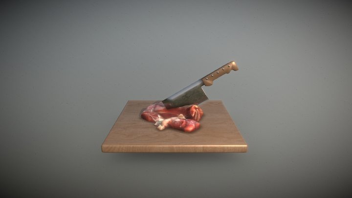 Meat and cuter 3D Model
