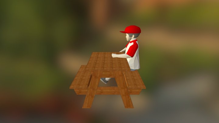 Kid_Picnic_Table 3D Model