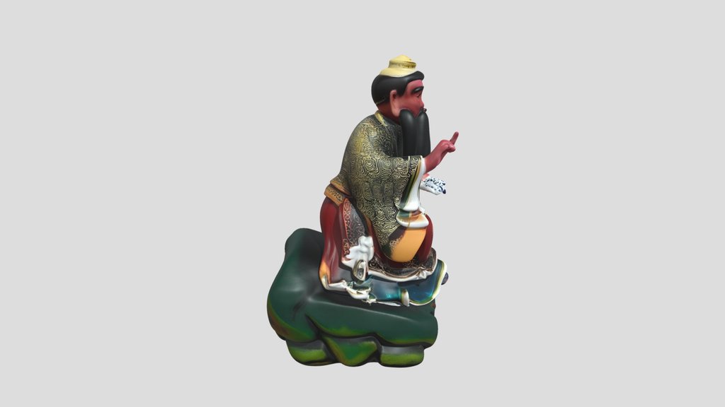Chinese Deity Statue 3d Model (2)