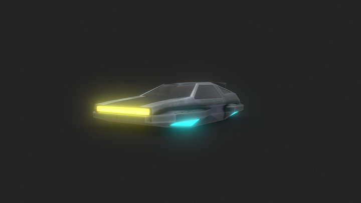 DMC Scifi Hover Car 3D Model