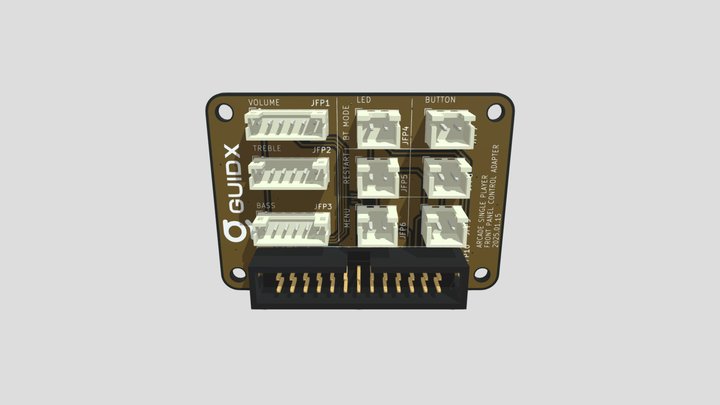 Arcade Front Control Panel Adapter 3D Model