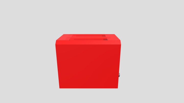 Toaster With Bread (Low Poly) 3D Model