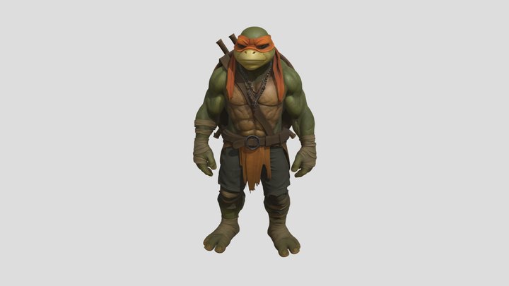 TMNT Michael Angelo  Character From 2014 Movie 3D Model