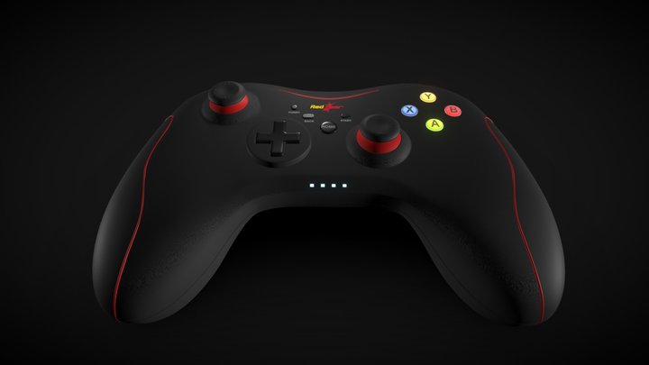 Red Gear PC Gaming Controller 3D Model