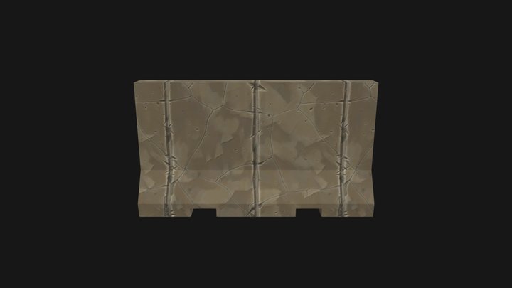 Stylized Barricade 3D Model