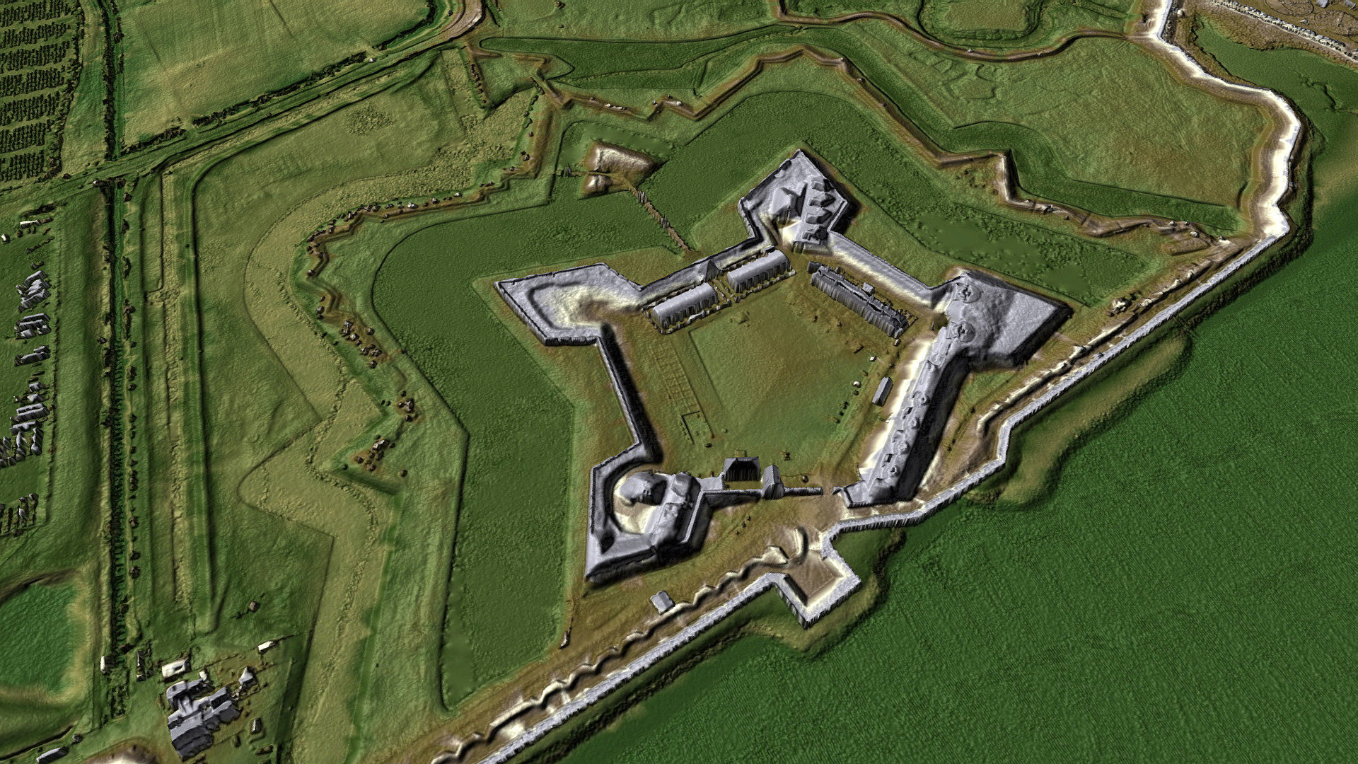 Tilbury Fort LiDAR, River Thames, Essex - Download Free 3D model by ...