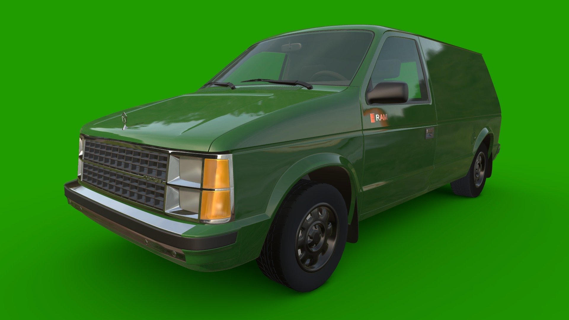 Dodge Mini Ram Van 1984 - Download Free 3D model by Luquita ...