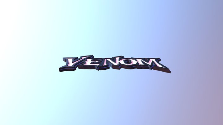 Venom Logo Lethal Protector Comic 3D Model