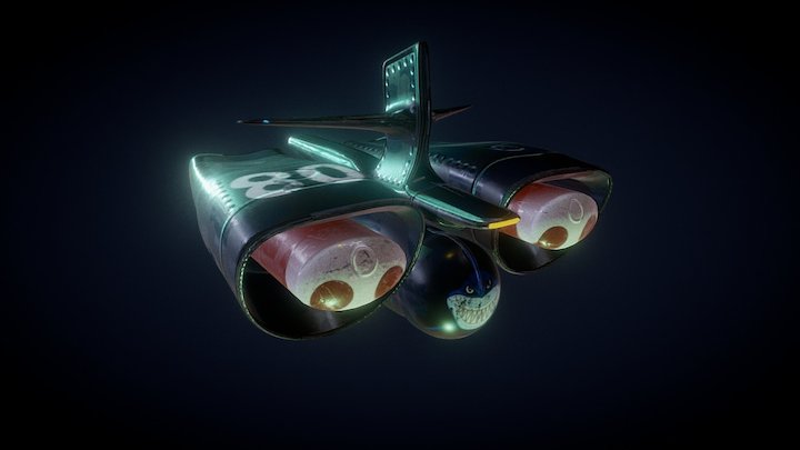 Steampunk Sub 3D Model