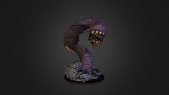 2510637 Purple Worm 3D Model