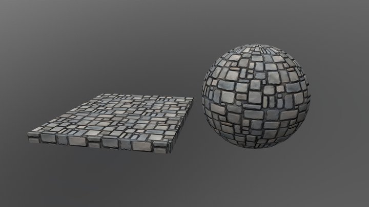 Tilable Stone Texture 3D Model