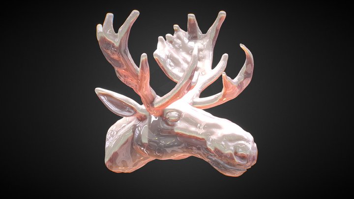 Moose Head - 3d Printable 3D Model