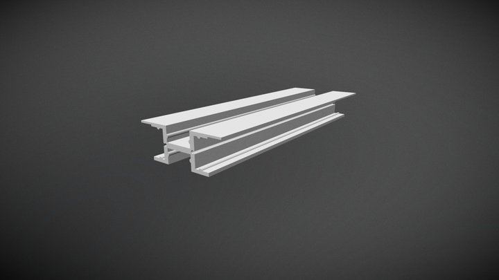 Aluminium profile BAR13 51 x 18,6 mm 3D Model
