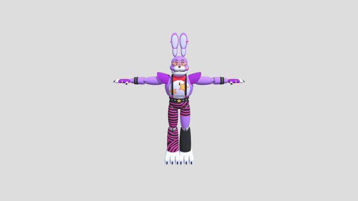 Glamrock Bonnie Ruin Fixed Custom Body Parts With Head Wearable 3D