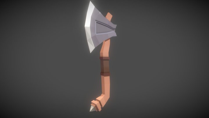 Low Poly Axe Study 3D Model