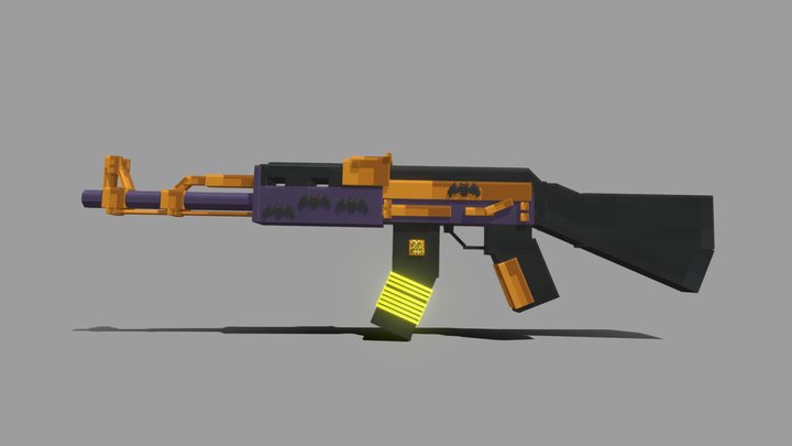 Ak-47 Hallowen 3D Model