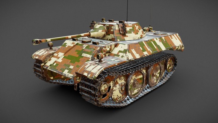 Light Tank VK 1602 3D Model