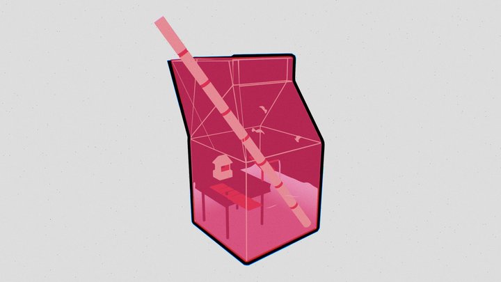 Milk Carton (Blender School Project) 3D Model