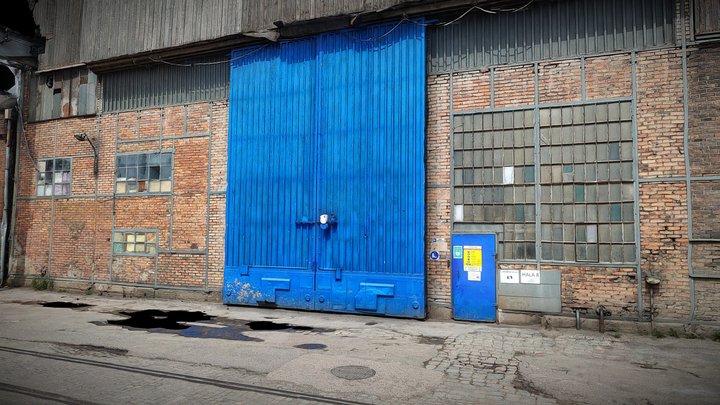 Gdansk, Shipyard, Blue Door 3D Model