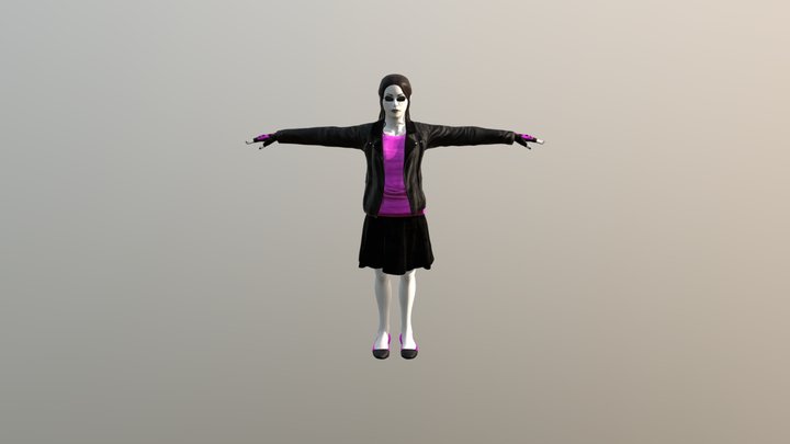 Pink Girl 3D Model