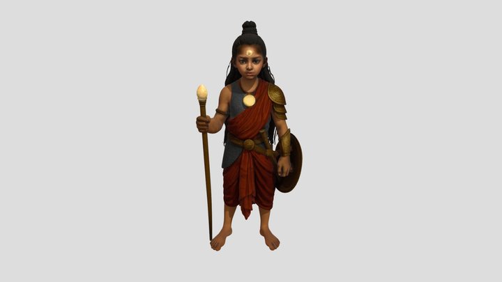 Ethereal Warrior Child 3D Model