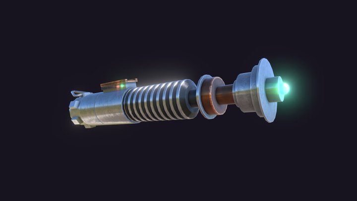 Lukes Lightsaber Hilt 3D Model