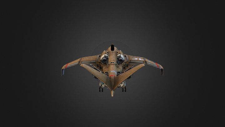 small VTOL jet 3D Model
