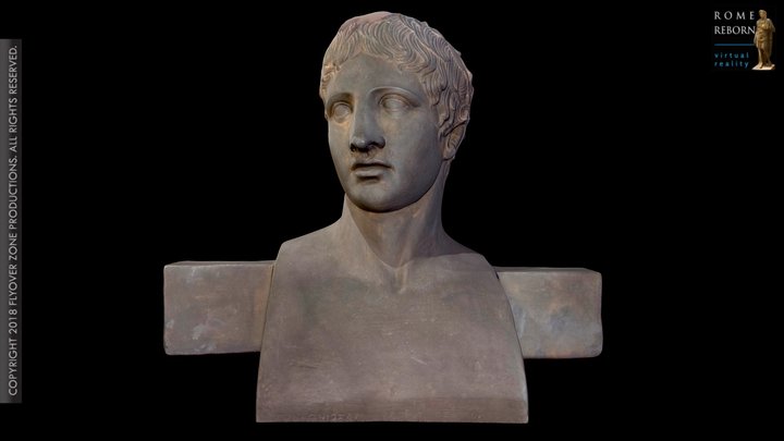 3D rendering of Doryphoros (Herm, from the Villa dei Papiri)
