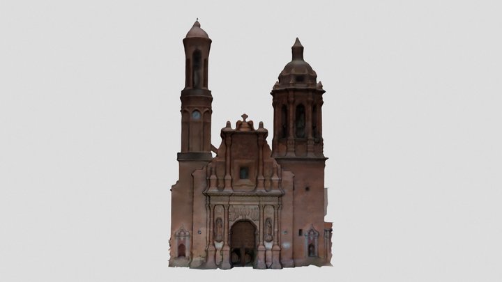 Templo del Convento de Guadalupe 3D Model
