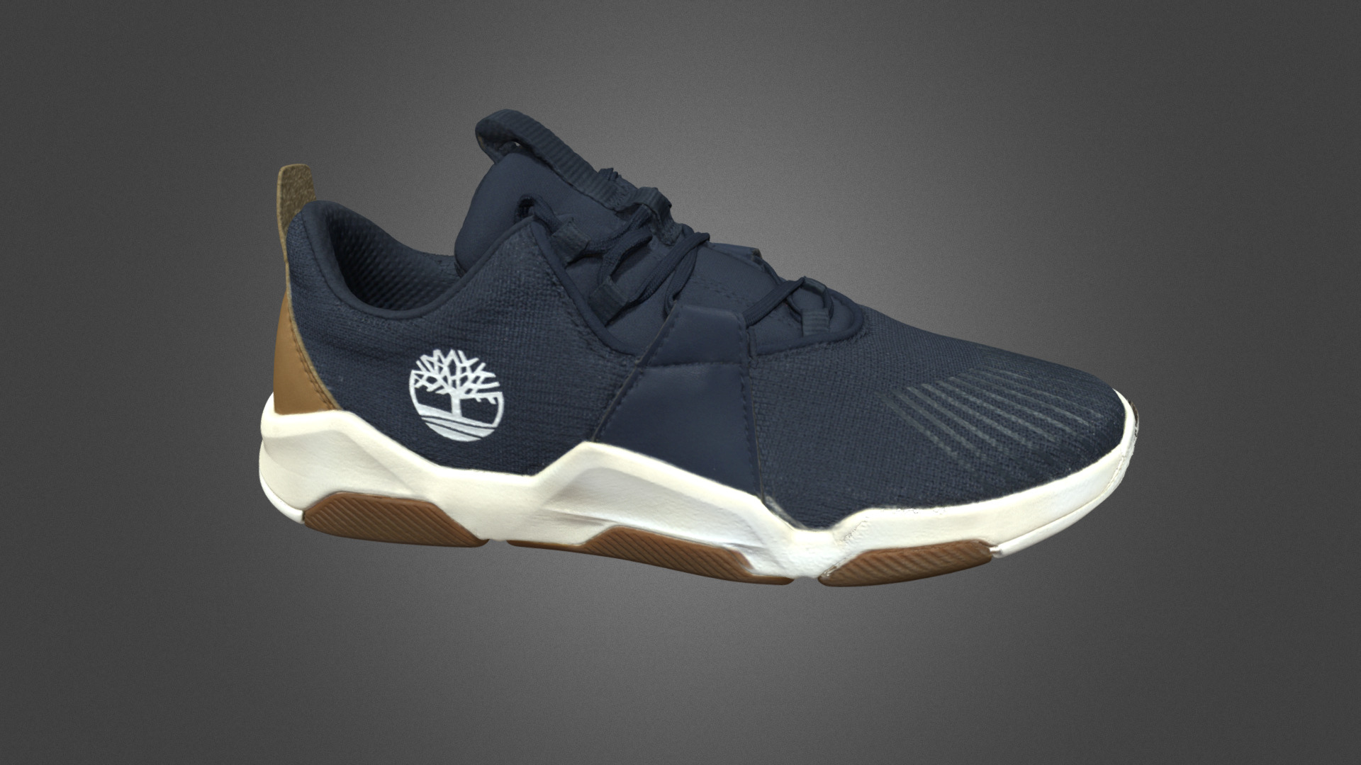 3D model Timberland Earth Rally Navy Blue - This is a 3D model of the Timberland Earth Rally Navy Blue. The 3D model is about a black and white shoe.