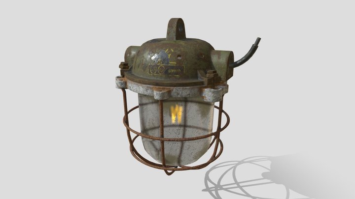Hangar metallic lamp 3D Model