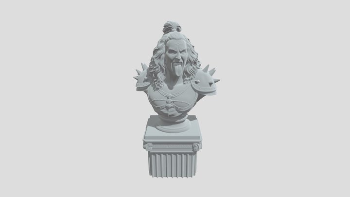 Marble Demon Warrior 3D Model