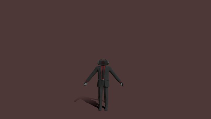 Dark Speaker Man 3D Model