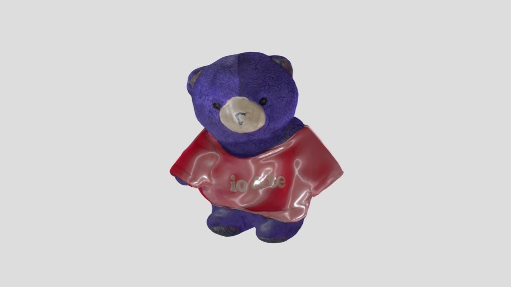 Purple Teddy Bear 3d Scan