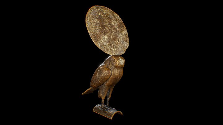Golden Gilded Hawk 3D Model