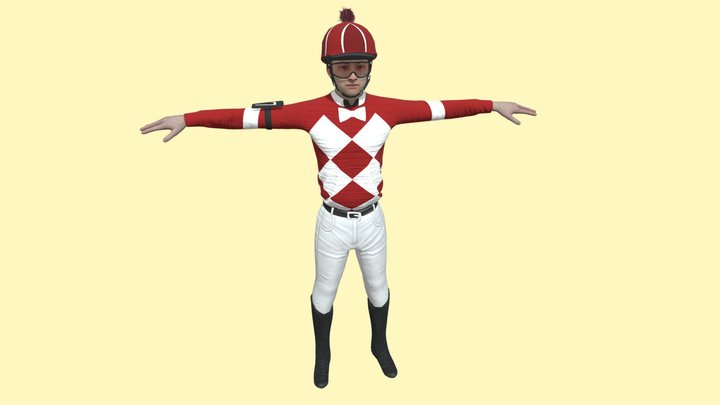 Jockey Character 3D Model