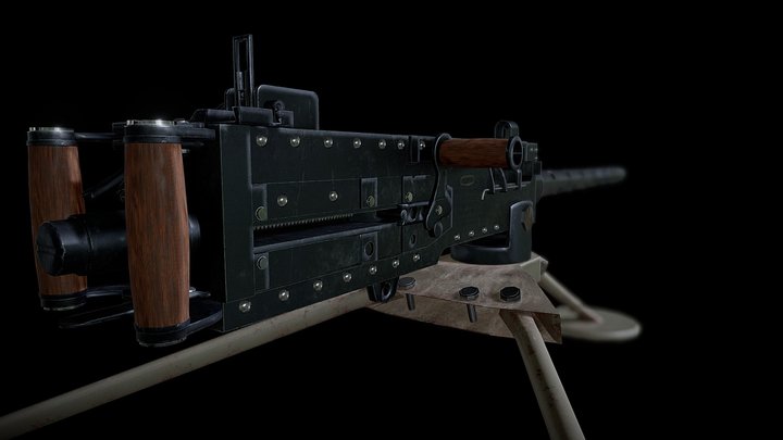 50 cal machine gun 3D Model