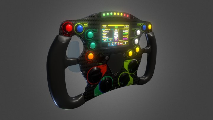 Oreca Steering Wheel 3D Model